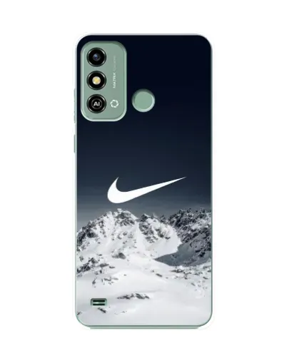Чехол для ZTE Blade A53 с картинкой «Nike — зимние горы»