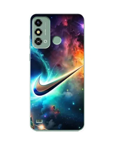 Чехол для ZTE Blade A53 с картинкой «Космический Nike Swoosh»