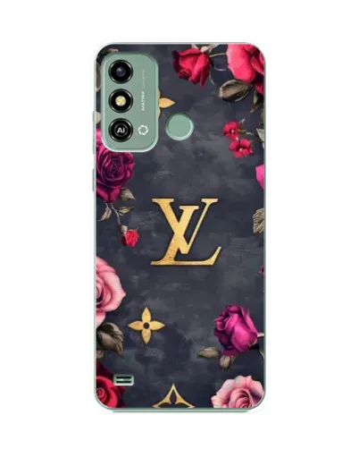 Чехол для ZTE Blade A53 с картинкой «Цветочный Louis Vuitton»