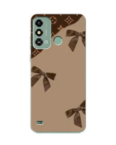 Чехол для ZTE Blade A53 с картинкой «LV — кофейный атлас»