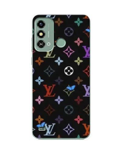 Чехол для ZTE Blade A53 с картинкой «Цветная монограмма LV»