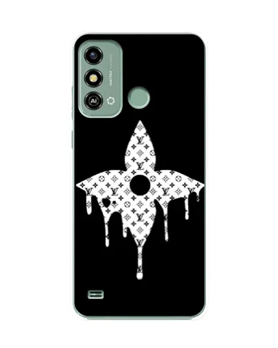 Чехол для ZTE Blade A53 с картинкой «Цветочная монограмма»