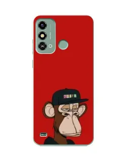 Чехол для ZTE Blade A53 с картинкой «Bored Ape — красный фон» Чехол для ZTE Blade A53 с картинкой «Bored Ape — красный фон»