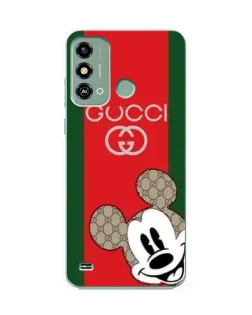 Чехол для ZTE Blade A53 с картинкой «Gucci — полосы и Микки»