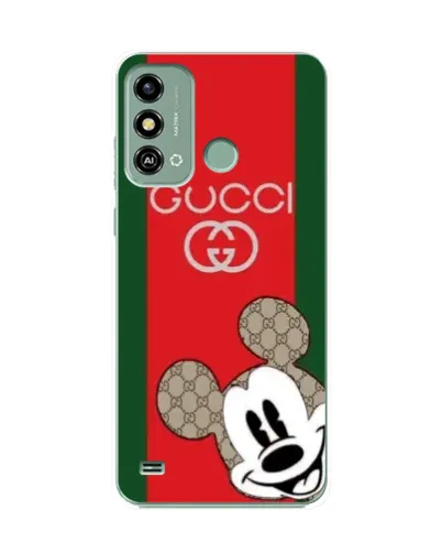 Чехол для ZTE Blade A53 с картинкой «Gucci — полосы и Микки»
