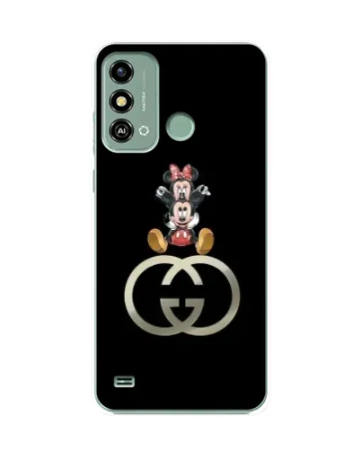 Чехол для ZTE Blade A53 с картинкой «Минни Маус на лого»