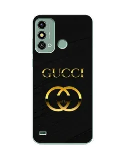 Чехол для ZTE Blade A53 с картинкой «Золотой логотип Gucci»
