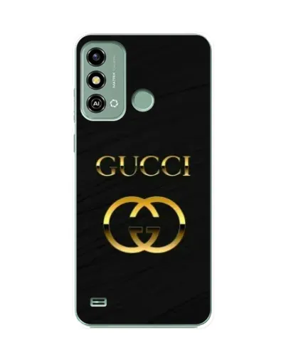 Чехол для ZTE Blade A53 с картинкой «Золотой логотип Gucci»
