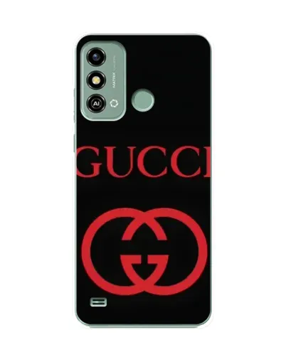 Чехол для ZTE Blade A53 с картинкой «Gucci — красный логотип»