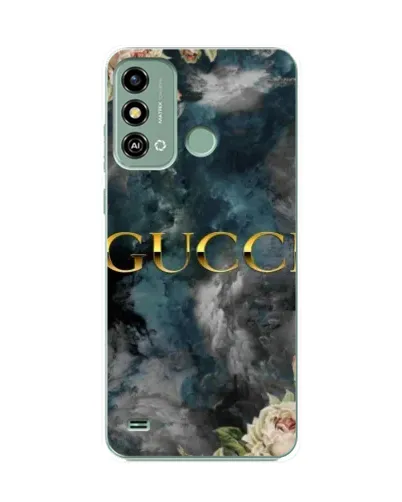 Чехол для ZTE Blade A53 с картинкой «Абстрактные цветы Gucci»