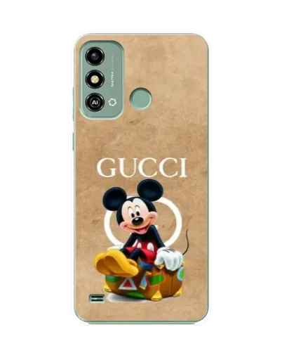 Чехол для ZTE Blade A53 с картинкой «Микки Маус Gucci — крафт»