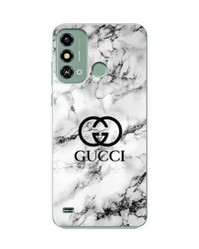 Чехол для ZTE Blade A53 с картинкой «Gucci — мраморный шик»