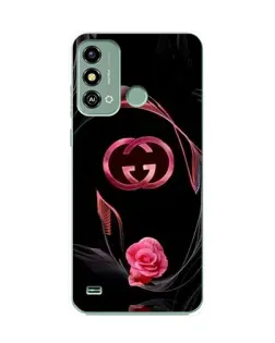 Чехол для ZTE Blade A53 с картинкой «Gucci — неоновая роза»