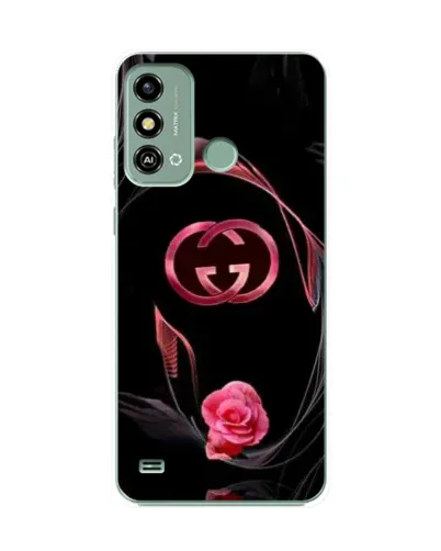 Чехол для ZTE Blade A53 с картинкой «Gucci — неоновая роза»