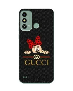 Чехол для ZTE Blade A53 с картинкой «Минни Маус Gucci — черный»