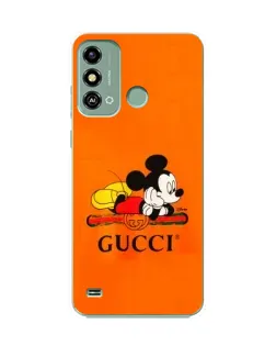 Чехол для ZTE Blade A53 с картинкой «Микки Маус Gucci — оранж»