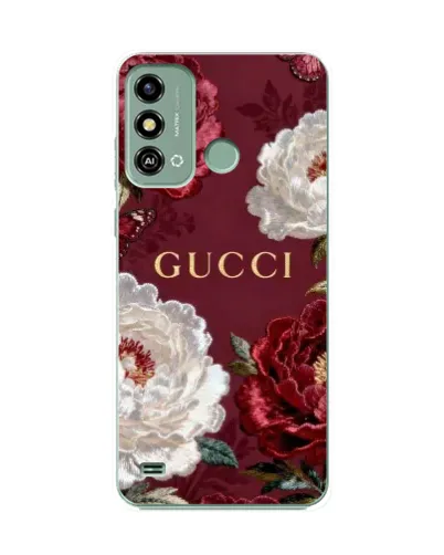 Чехол для ZTE Blade A53 с картинкой «Gucci — бордовые розы» Чехол для ZTE Blade A53 с картинкой «Gucci — бордовые розы»