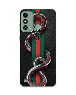 Чехол для ZTE Blade A53 с картинкой «Gucci — змея на полосе»
