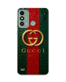 Чехол для ZTE Blade A53 с картинкой «Gucci — фирменная полоса и золото»