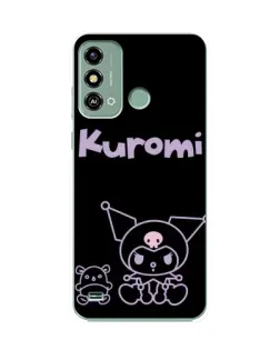 Чехол для ZTE Blade A53 с картинкой «Kuromi — черный минимализм»