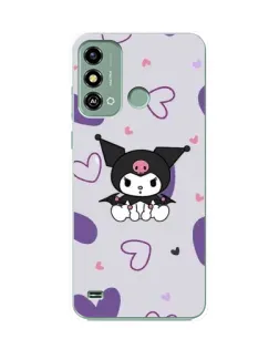 Чехол для ZTE Blade A53 с картинкой «Kuromi и лавандовые сердца» Чехол для ZTE Blade A53 с картинкой «Kuromi и лавандовые сердца»