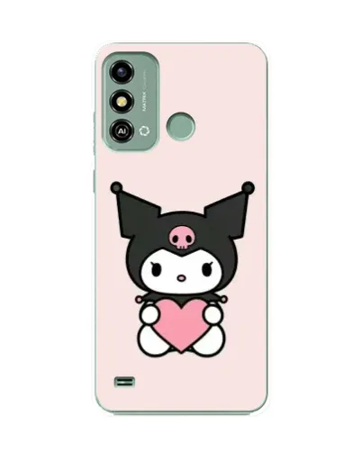 Чехол для ZTE Blade A53 с картинкой «Kuromi и сердце»