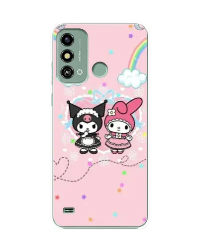 Чехол для ZTE Blade A53 с картинкой «My Melody и Kuromi»