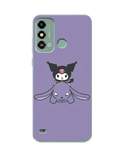 Чехол для ZTE Blade A53 с картинкой «Kuromi на лиловом фоне»