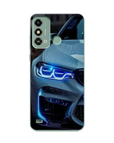 Чехол для ZTE Blade A53 с картинкой «Взгляд BMW с синими фарами»