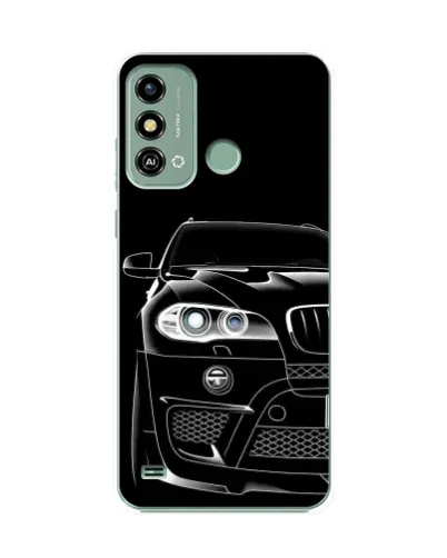 Чехол для ZTE Blade A53 с картинкой «Темный силуэт BMW»