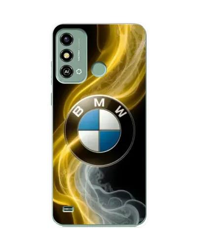 Чехол для ZTE Blade A53 с картинкой «Золотистый дым BMW»