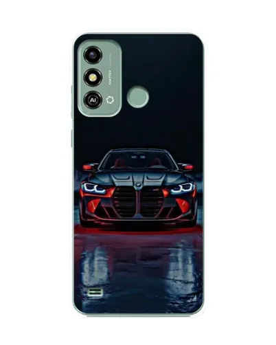 Чехол для ZTE Blade A53 с картинкой «BMW на мокрой дороге»