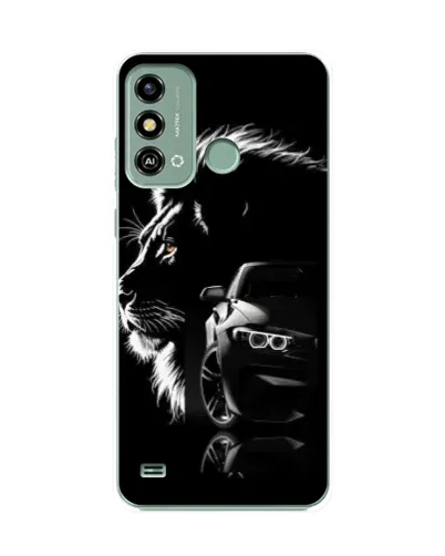 Чехол для ZTE Blade A53 с картинкой «BMW и лев»