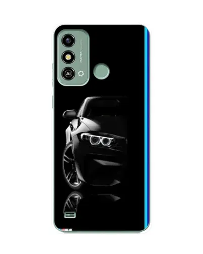 Чехол для ZTE Blade A53 с картинкой «Силуэт BMW в темноте»