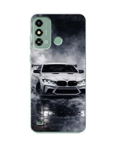 Чехол для ZTE Blade A53 с картинкой «BMW сквозь туман»