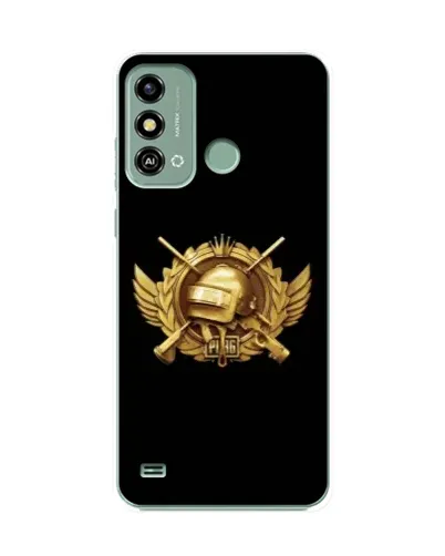 Чехол для ZTE Blade A53 с картинкой «PUBG — оранжевый градиент»