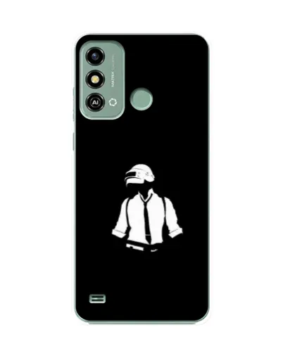 Чехол для ZTE Blade A53 с картинкой «PUBG — белый шлем»