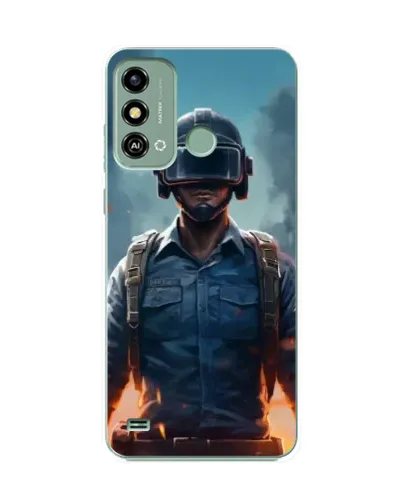 Чехол для ZTE Blade A53 с картинкой «PUBG — реалистичный герой»