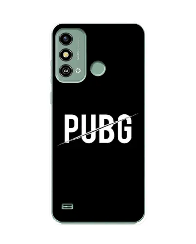 Чехол для ZTE Blade A53 с картинкой «PUBG — белый логотип»