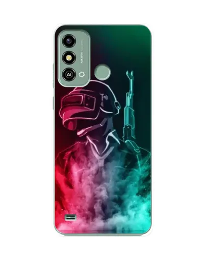 Чехол для ZTE Blade A53 с картинкой «PUBG — огненный воин»