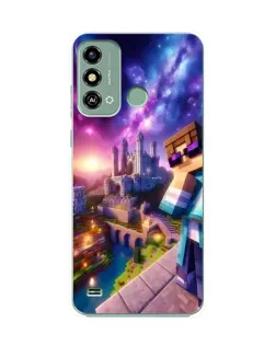 Чехол для ZTE Blade A53 с картинкой «Стив и космос» Чехол для ZTE Blade A53 с картинкой «Стив и космос»
