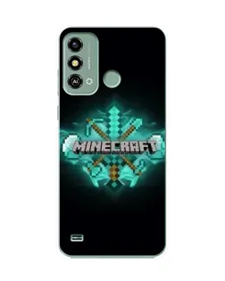 Чохол для ZTE Blade A53 з картинкою «Minecraft Diamond лого»