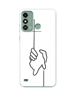 Чехол для ZTE Blade A53 с картинкой «Рука держит»