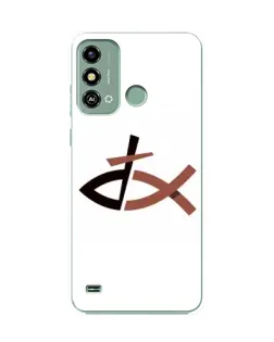 Чехол для ZTE Blade A53 с картинкой «Рыба и крест»