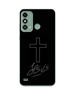 Чехол для ZTE Blade A53 с картинкой «Графический крест Jesus» Чехол для ZTE Blade A53 с картинкой «Графический крест Jesus»