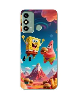 Чехол для ZTE Blade A53 с картинкой «Космический фастфуд»