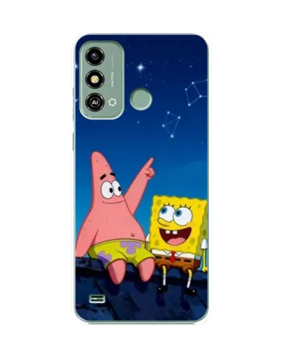 Чехол для ZTE Blade A53 с картинкой «Губка Боб и Патрик ночью» Чехол для ZTE Blade A53 с картинкой «Губка Боб и Патрик ночью»