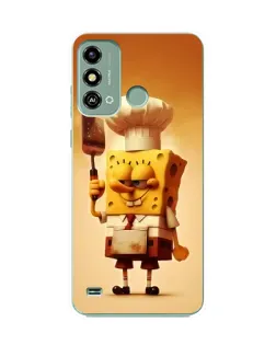 Чехол для ZTE Blade A53 с картинкой «Губка Боб повар»