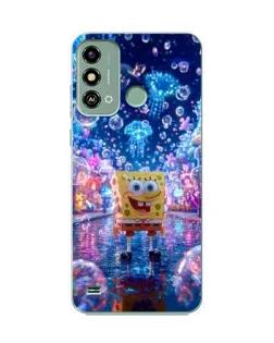 Чехол для ZTE Blade A53 с картинкой «Неоновый океан»