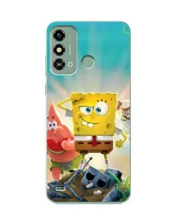 Чехол для ZTE Blade A53 с картинкой «Спанч Боб победитель»